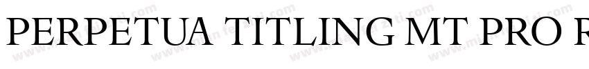 Perpetua Titling MT Pro Regular字体转换